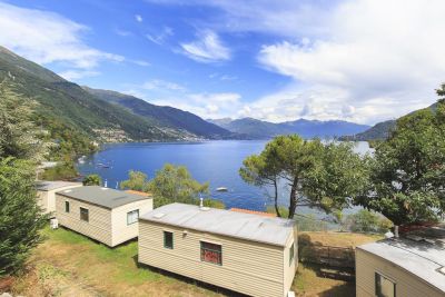 Mobilheime mit Blick auf den Lago Maggiore - Camping Bosco & Village Cannobio